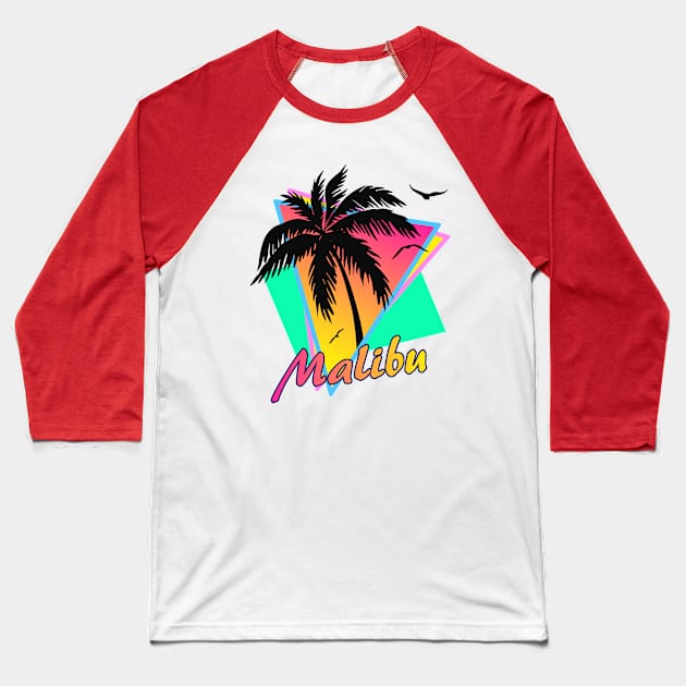 Malibu Baseball T-Shirt by Nerd_art